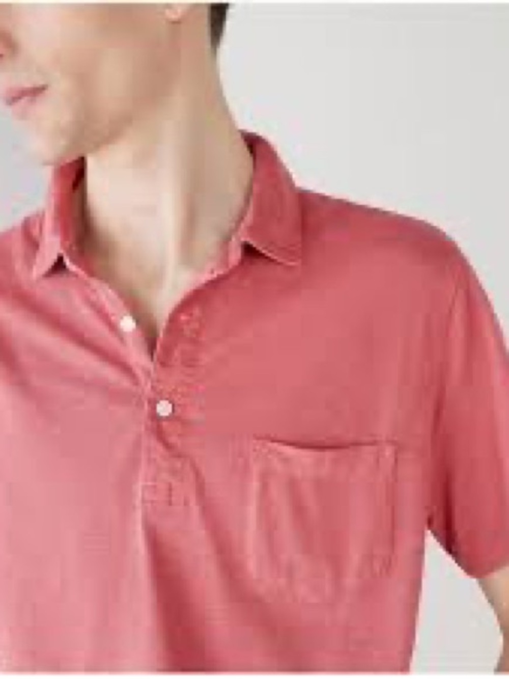 J. Crew Coral Polo with Chest Pocket